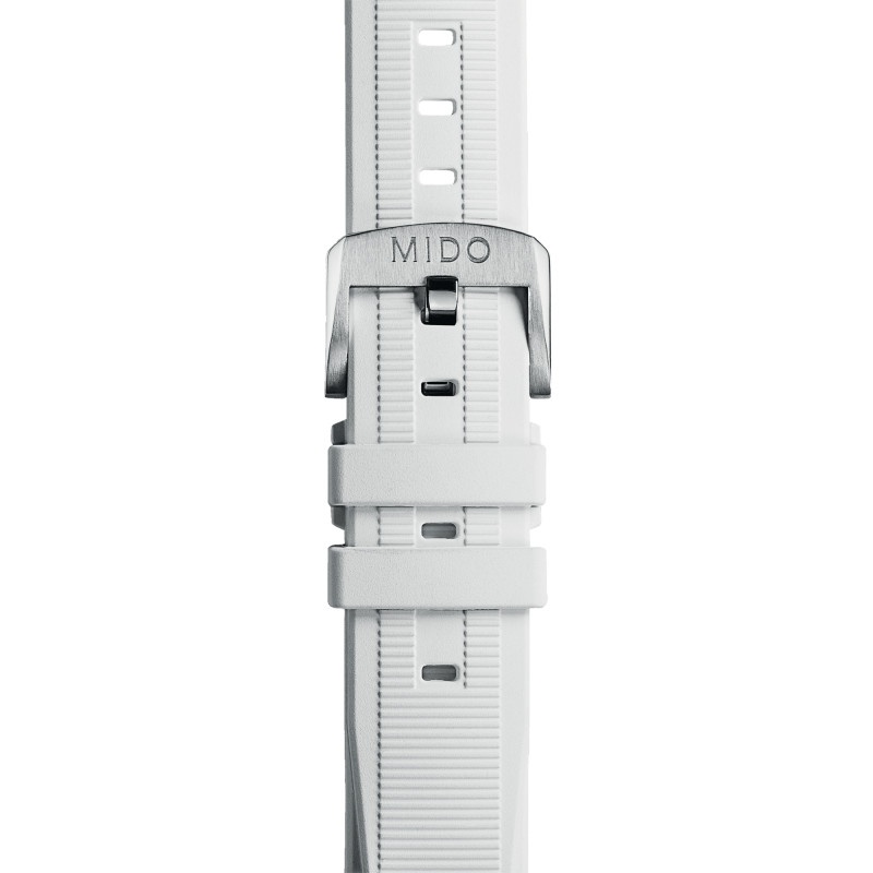 Bracelet de montre Multifort 8 Two Crowns caoutchouc blanc - Mido