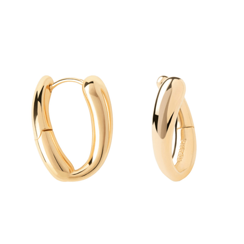 Boucles d'Oreilles Créoles Helix en Argent Doré - AR01-E15 - Pdpaola