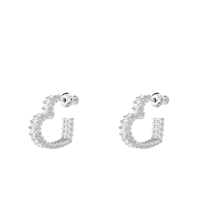 PROMO Boucles d'Oreilles Matrix Coeur en Métal Rhodié & Cristaux Blancs - 5653170 - Swarovski OCARAT.COM BIJOUTERIE N°1