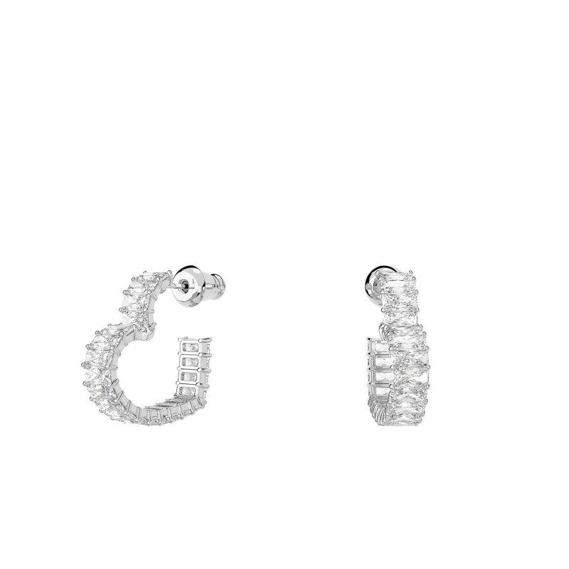 PROMO Boucles d'Oreilles Matrix Coeur en Métal Rhodié & Cristaux Blancs - 5653170 - Swarovski OCARAT.COM BIJOUTERIE N°1