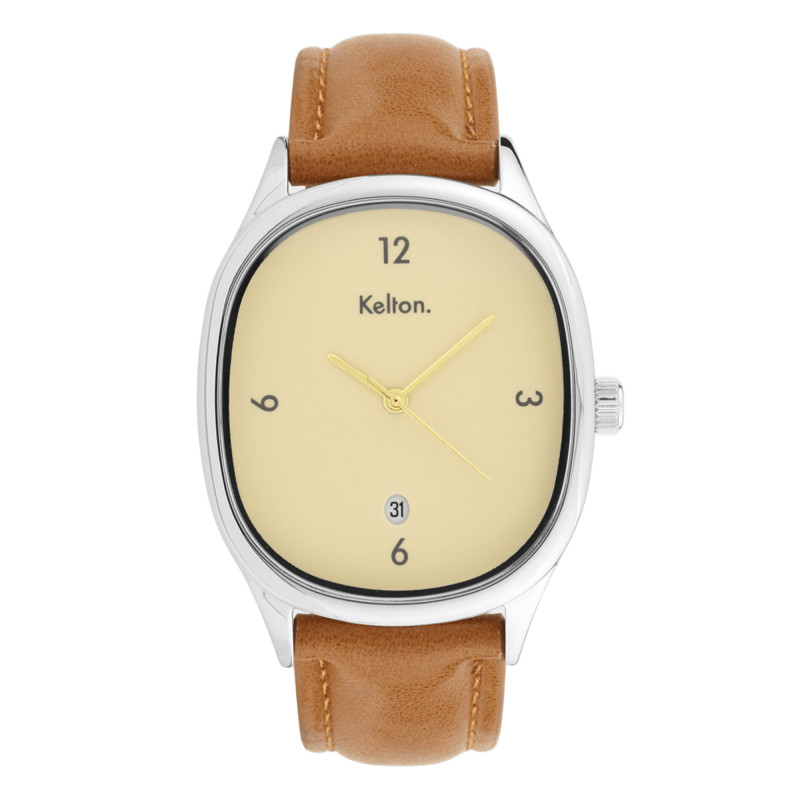 PROMO Montre Grande Colorama Crème Marron 9124912 - Kelton OCARAT.COM BIJOUTERIE N°1