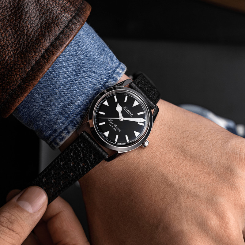 Montre Super Antarctic 35 mm Black White Luminova 35014M - Nivada Grenchen