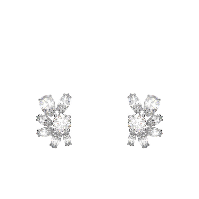 PROMO Boucles d'Oreilles Mesmera Fleurs en Métal Rhodié & Cristaux Blancs - 5737462 - Swarovski OCARAT.COM BIJOUTERIE N°1