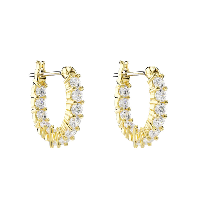 Boucles d'Oreilles Matrix en Métal Doré & Cristaux Blancs - 5733398 - Swarovski