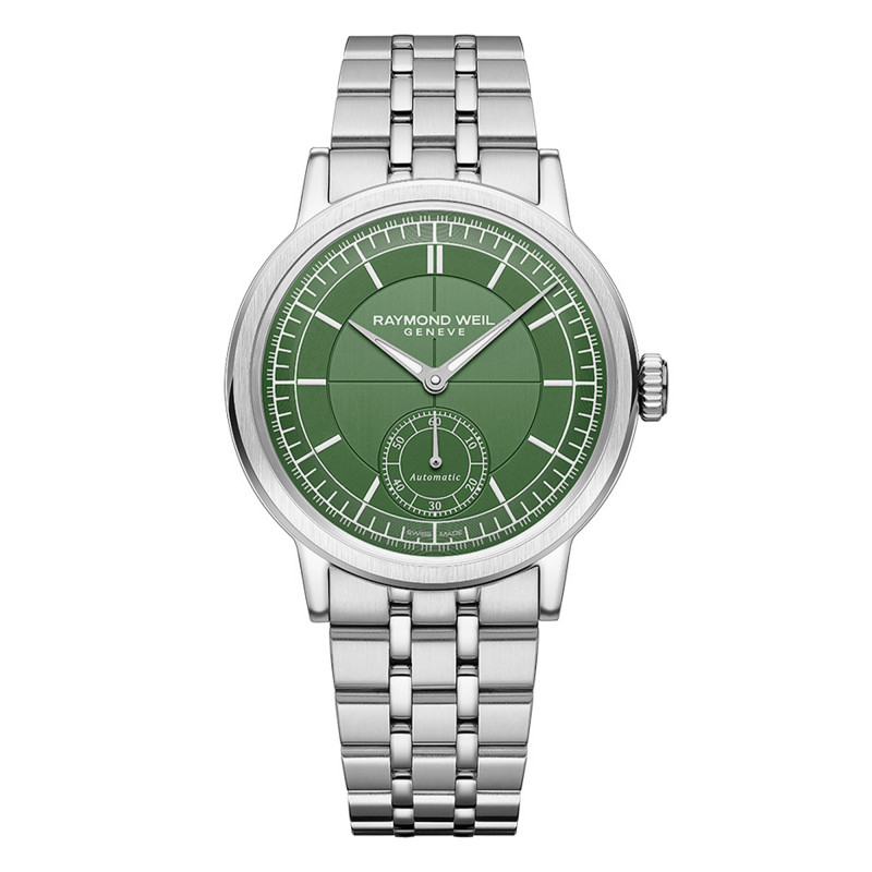 Montre Millesime Small Seconds 39 mm - Cadran vert - Raymond Weil