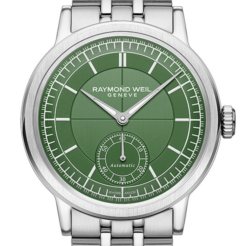 Montre Millesime Small Seconds 39 mm - Cadran vert - Raymond Weil
