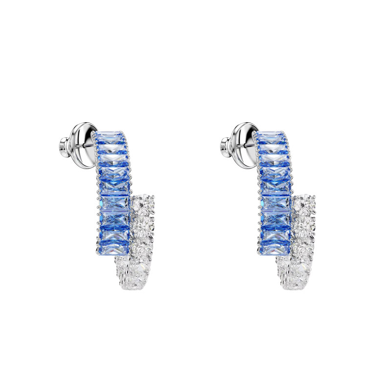 Boucles d'Oreilles Matrix en Métal Rhodié & Cristaux Bicolores - 5722459 - Swarovski