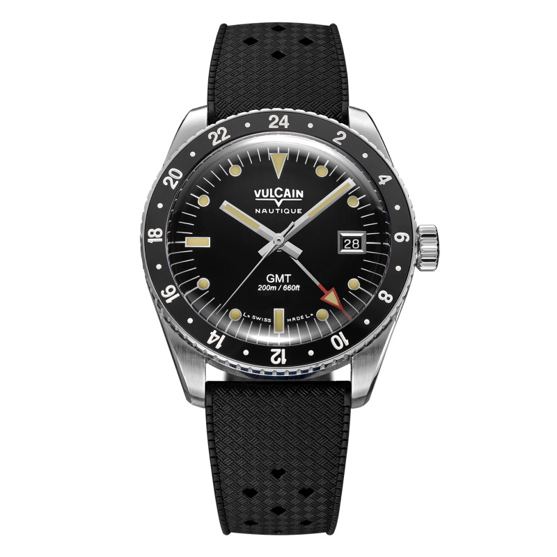 Montre Skindiver Nautical GMT Black Luminova beige - Vulcain
