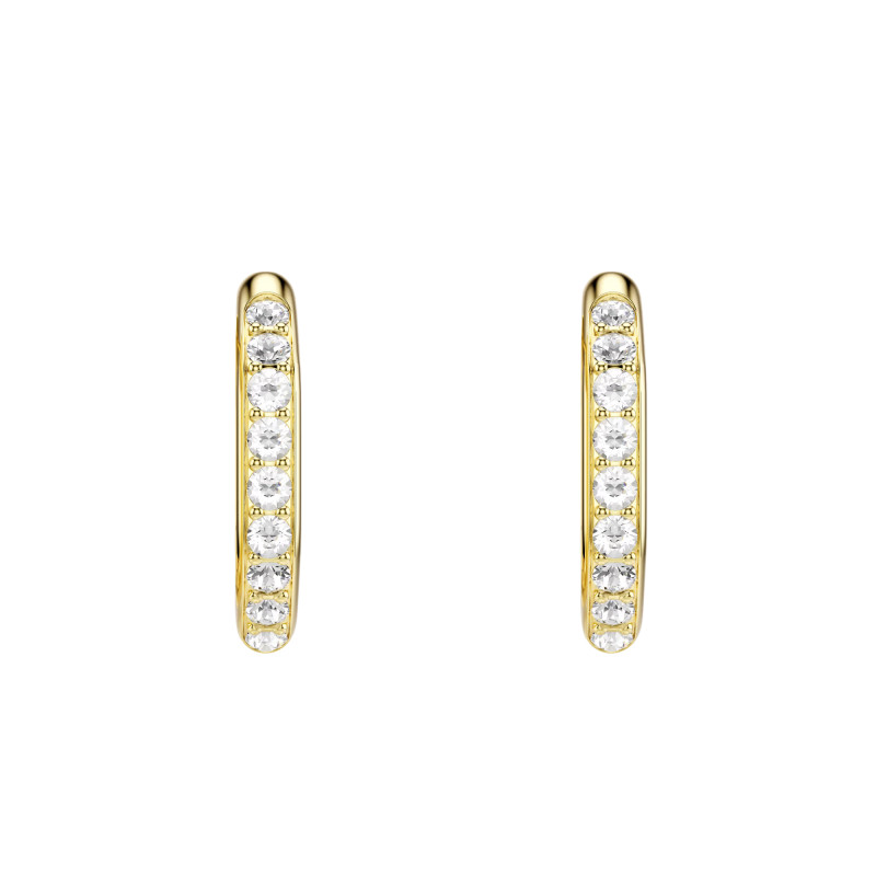 PROMO Boucles d'Oreilles Créoles Dextera Octogonales en Métal Doré & Cristaux Blancs - 5724584 - Swarovski OCARAT.COM BIJOUTERIE N°1