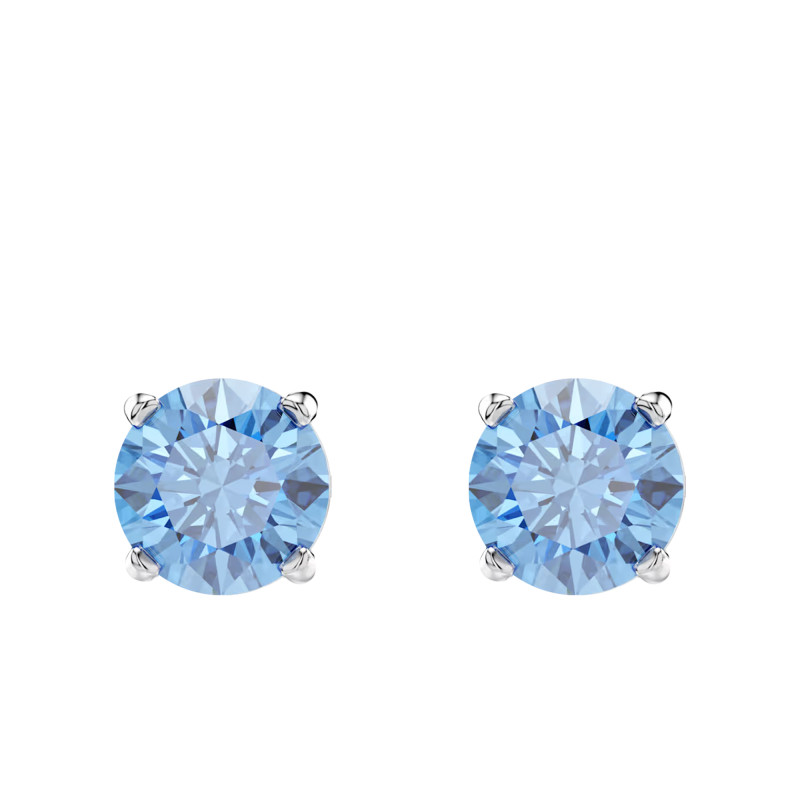 PROMO Boucles d'Oreilles Stilla en Métal Rhodié & Oxydes de Zirconium Bleus - 5734250 - Swarovski OCARAT.COM BIJOUTERIE N°1