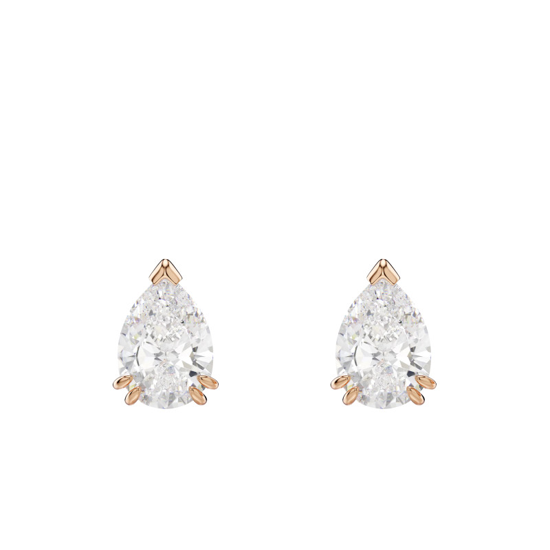 Boucles d'Oreilles Stilla en Métal Rosé & Cristaux Blancs - 5734248 - Swarovski