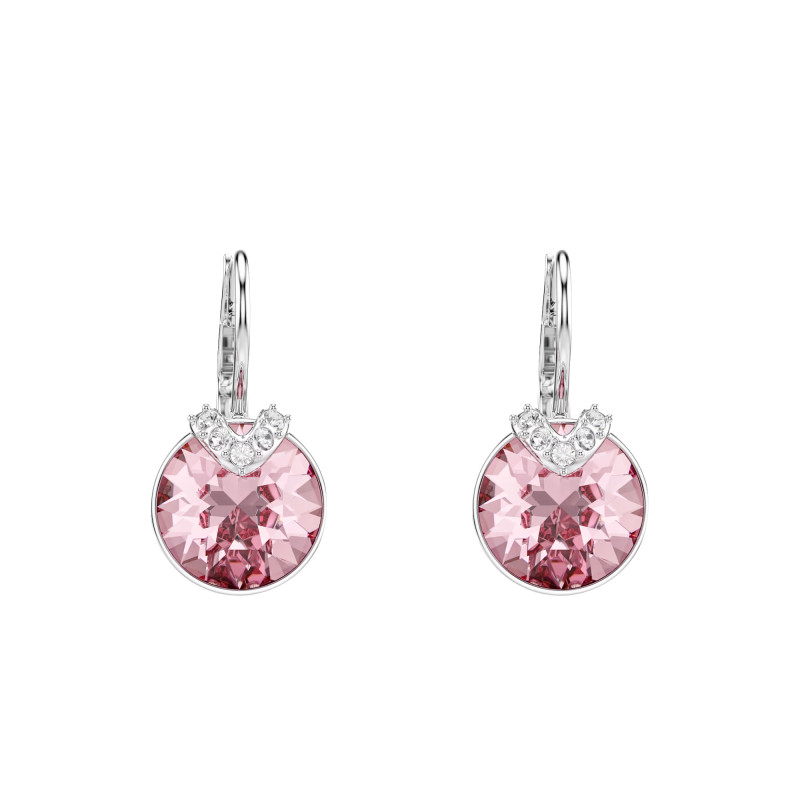 PROMO Boucles d'Oreilles Bella V en Métal Rhodié & Cristaux Roses et Blancs - 5734235 - Swarovski OCARAT.COM BIJOUTERIE N°1