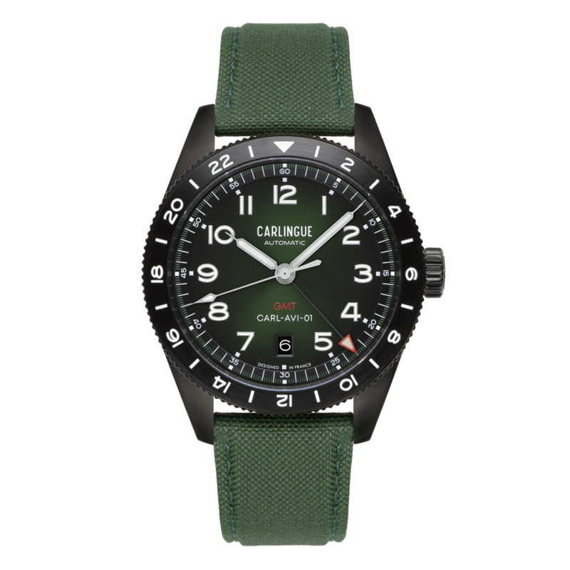Montre Aviation 01 Edition Spéciale Noir & Vert CT-002-A - Carlingue