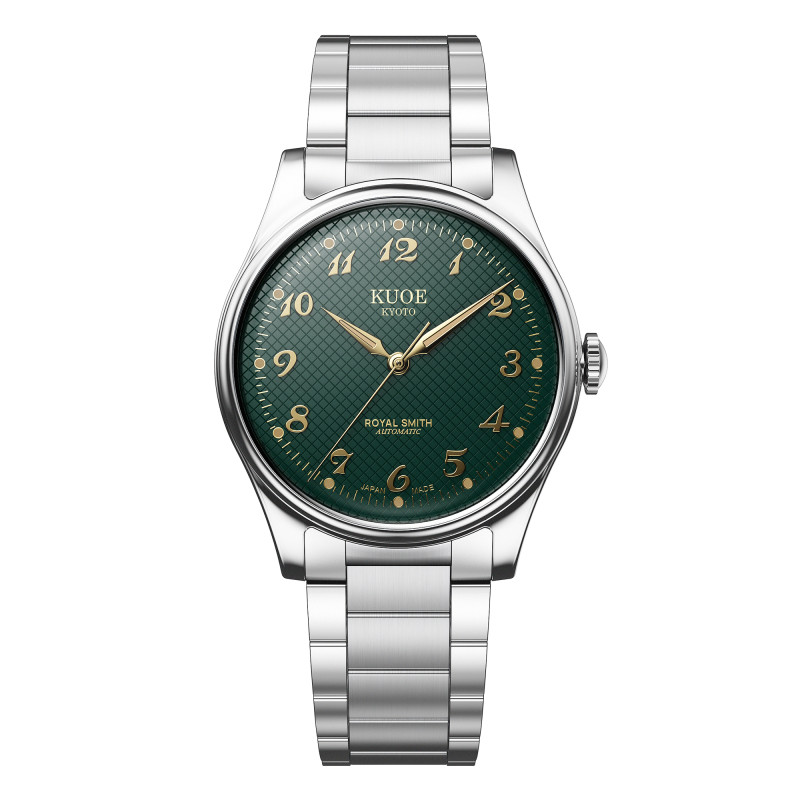 Montre Royal Smith 90-006 Breguet Numerals Silver Case Green Dial - Kuoe Kyoto