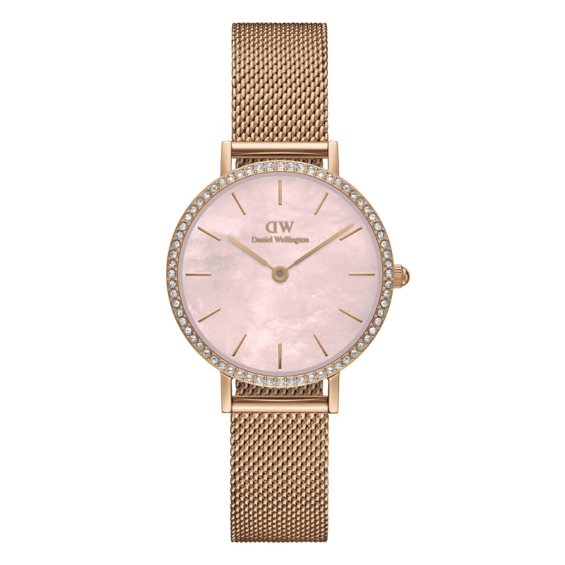 PROMO Montre Petite Lumine Bezel Melrose Pink MOP DW00100663 - Daniel Wellington OCARAT.COM BIJOUTERIE N°1