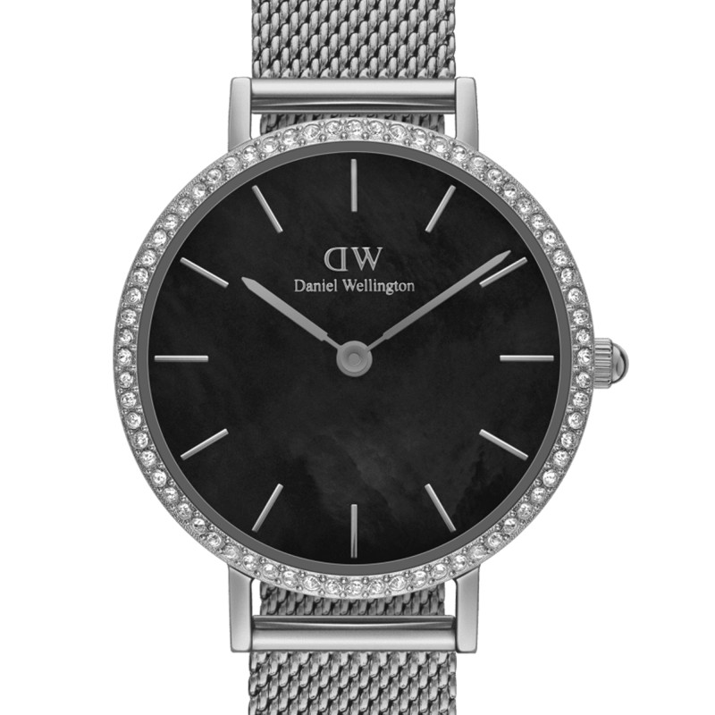 PROMO Montre Petite Lumine Bezel Sterling Black MOP DW00100661 - Daniel Wellington OCARAT.COM BIJOUTERIE N°1