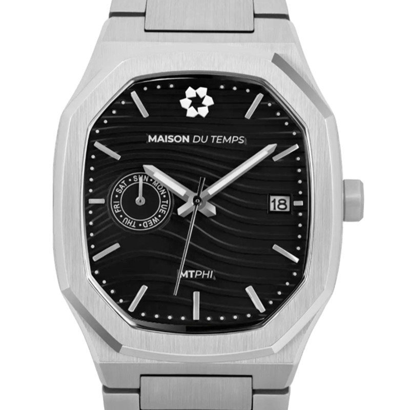 PROMO Montre MTPhi Day-Date Noir Acier - Maison du Temps OCARAT.COM BIJOUTERIE N°1