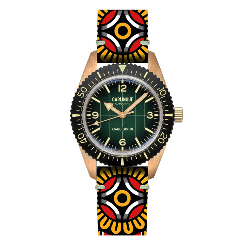 Montre Diver 01 Bronze Mandala Tattoo - Carlingue