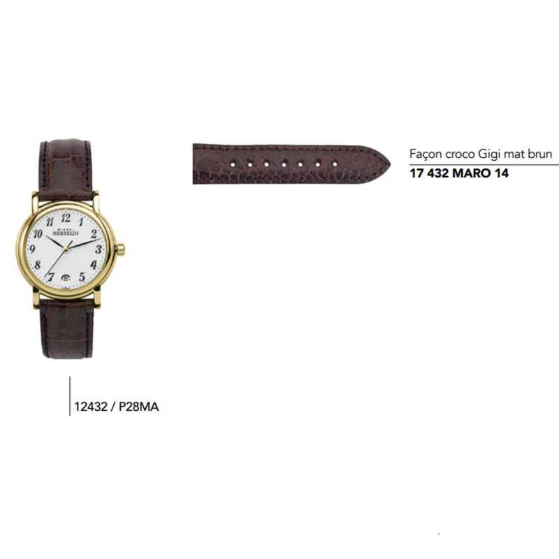 PROMO Bracelets en cuir pour montre série 12432 / .. - Herbelin OCARAT.COM BIJOUTERIE N°1
