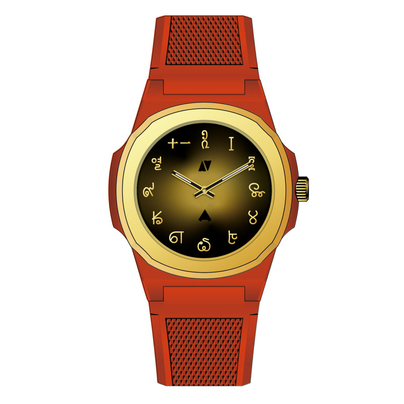 Montre Marco Polo's Journey Black Corner x Anka - Rouge & Or - Black Corner