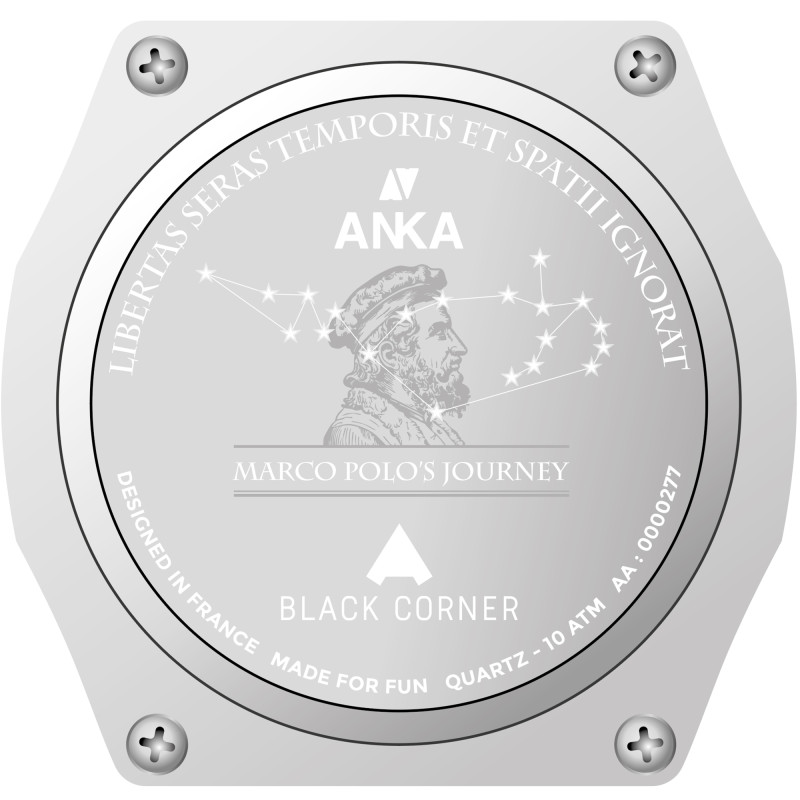 Montre Marco Polo's Journey Black Corner x Anka - Rouge & Or - Black Corner