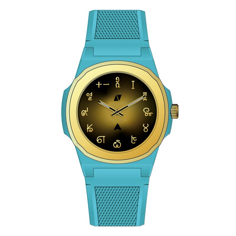 Montre Marco Polo's Journey Black Corner x Anka - Bleu & Or - Black Corner