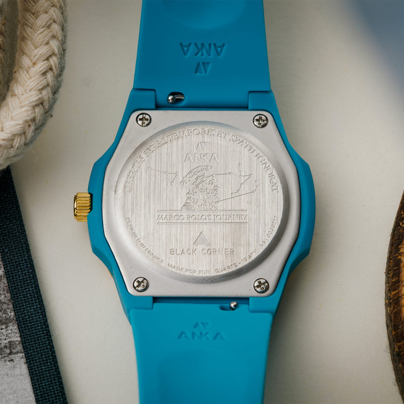 Montre Marco Polo's Journey Black Corner x Anka - Bleu & Or - Black Corner