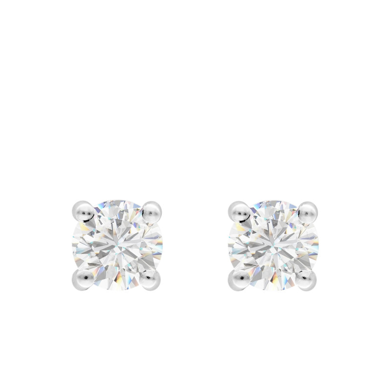 PROMO Boucles d'Oreilles en Platine & Diamants de Synthèse de 0,40 ct à 1 ct, Largeur de 4 mm à 5 mm - Ocarat OCARAT.COM BIJOUTERIE N°1