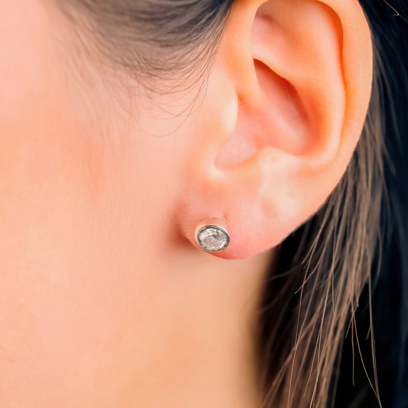 PROMO Boucles d'Oreilles en Platine & Diamants de Synthèse de 0,40 ct à 1 ct Serties Clos - Ocarat OCARAT.COM BIJOUTERIE N°1