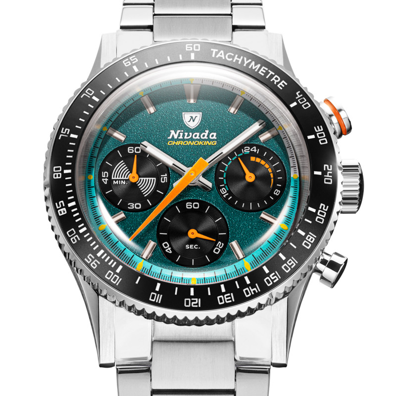 Montre Chronoking Racing Green Lunettes interchangeables - Nivada Grenchen