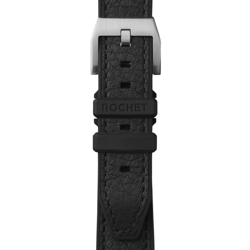 Bracelet de montre Hybrid Cordoba Noir - Largeur 20mm ou 22mm - Bracelet Rochet