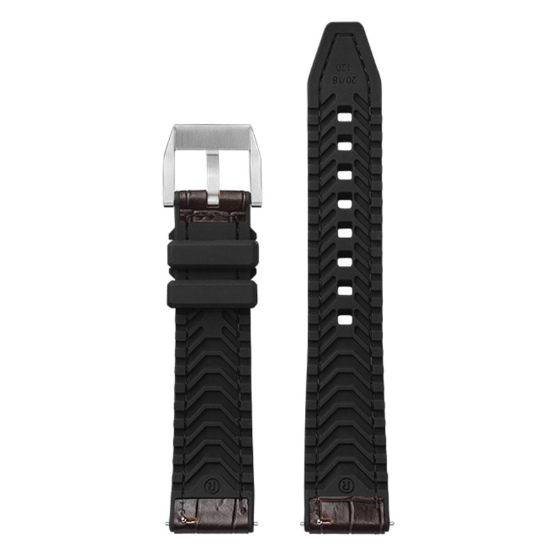 Bracelet de montre Hybrid Trocadero Vison Coutures écrues - Largeur 20mm ou 22mm - Bracelet Rochet