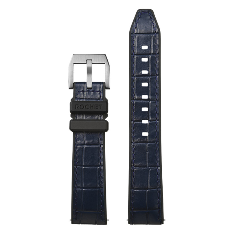 Bracelet de montre Hybrid Trocadero Marine - Largeur 20mm ou 22mm - Bracelet Rochet