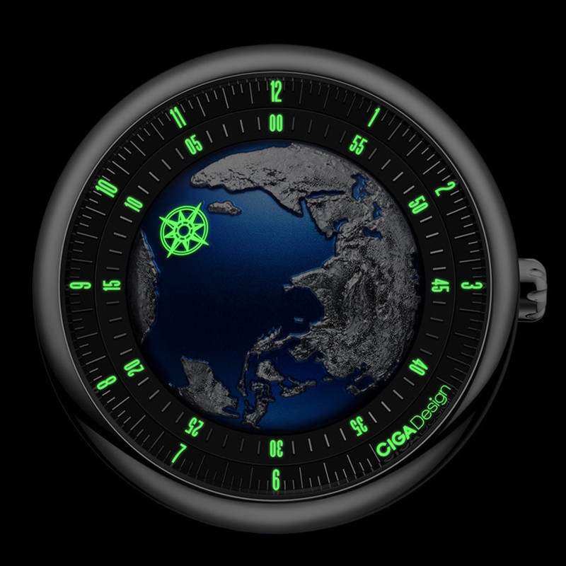 Montre Série U - Blue Planet II 43 Mm - Stainless Steel U038-SU01-6U - Ciga Design