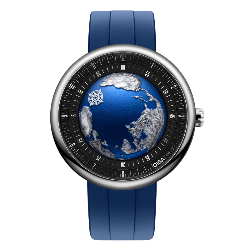 Montre Série U - Blue Planet II Atlantic Stainless Steel U039-SU01-W6U - Ciga Design