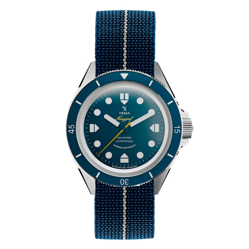 Montre Navygraf Marine Nationale CMM.10 lunette bleue 21.14.55.SN - Yema