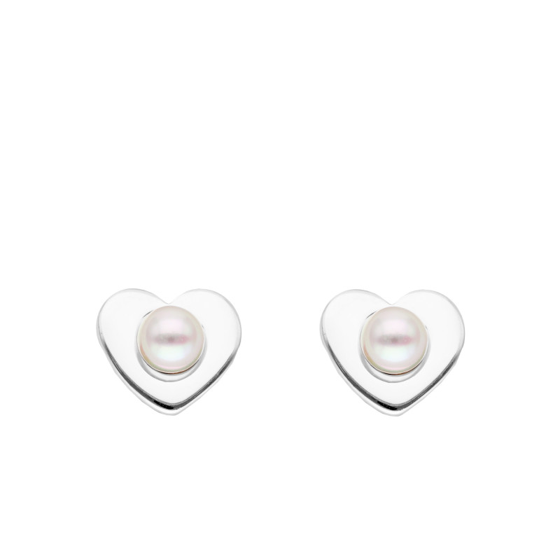 PROMO Boucles d'Oreilles Coeur & Perle, Argent 925 - Emanessence OCARAT.COM BIJOUTERIE N°1