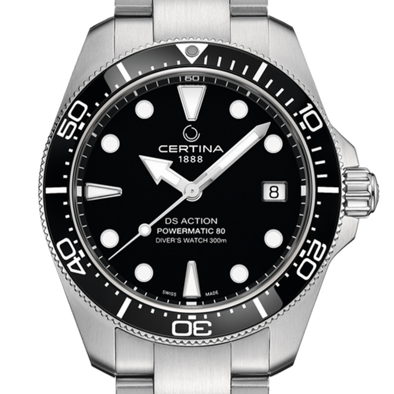 Montre DS Action Diver 38mm Powermatic 80 C0488071105100 - Certina