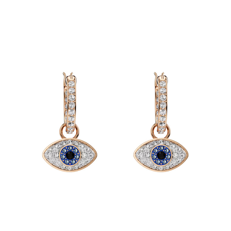 PROMO Boucles d'Oreilles Pendantes Symbolica Oeil Dorées Roses & Cristaux - 5736982 - Swarovski OCARAT.COM BIJOUTERIE N°1