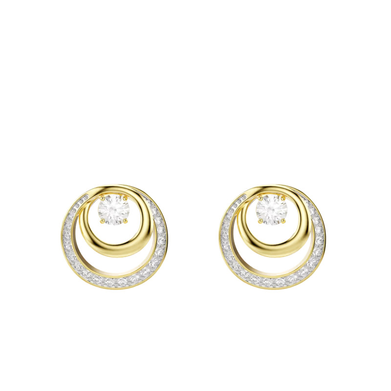 PROMO Boucles d'Oreilles Puces Hyperbola Dorées, Oxyde de Zirconium & Cristaux - 5740407 - Swarovski OCARAT.COM BIJOUTERIE N°1