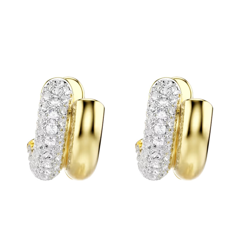 PROMO Boucles d'Oreilles Mini Créoles Dextera Dorées & Cristaux - 5740735 - Swarovski OCARAT.COM BIJOUTERIE N°1