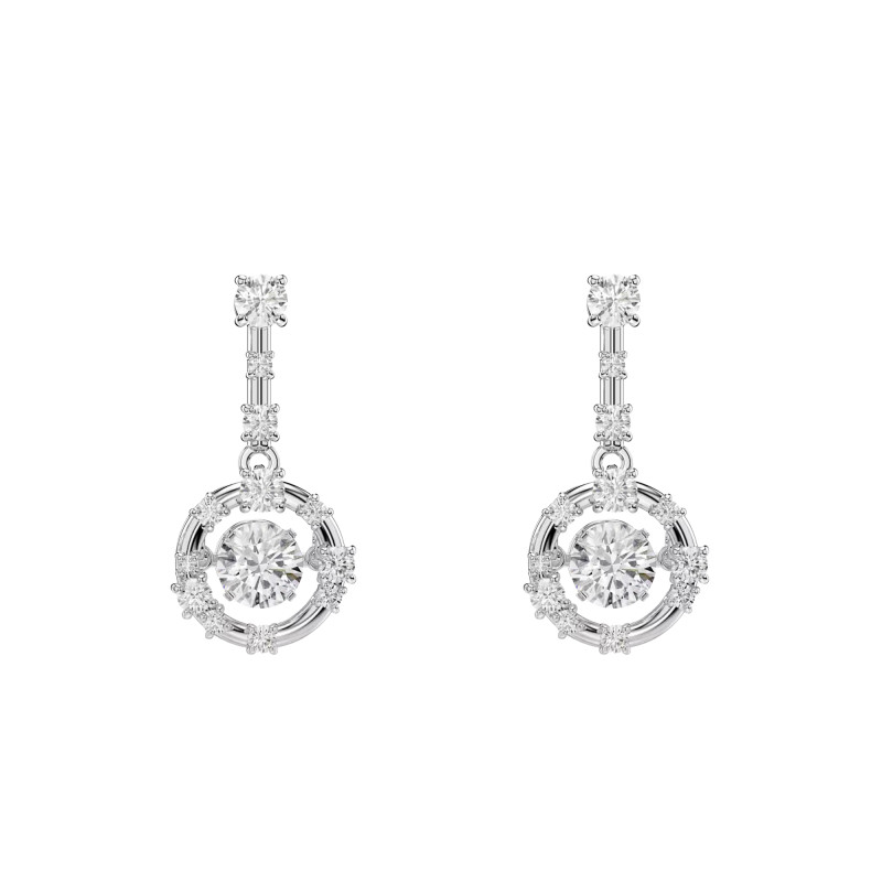 PROMO Boucles d'Oreilles Pendantes Constella en Métal Rhodié & Oxydes de Zirconium - 5738194 - Swarovski OCARAT.COM BIJOUTERIE N°1