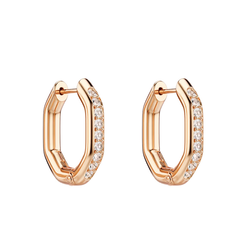 PROMO Boucles d'Oreilles Anneaux Dextera Dorées Roses & Cristaux - 5743798 - Swarovski OCARAT.COM BIJOUTERIE N°1