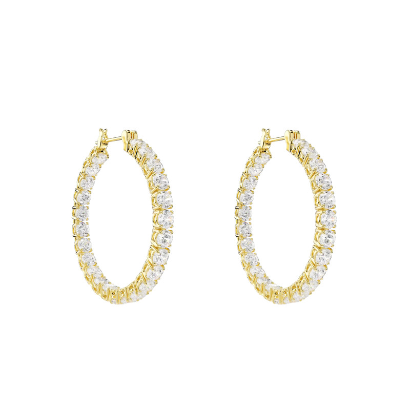 PROMO Boucles d'Oreilles Créoles Matrix Dorées & Oxydes de Zirconium - 5750620 - Swarovski OCARAT.COM BIJOUTERIE N°1