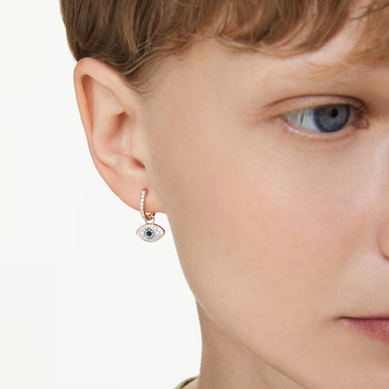 PROMO Boucles d'Oreilles Pendantes Symbolica Oeil Dorées Roses & Cristaux - 5736982 - Swarovski OCARAT.COM BIJOUTERIE N°1