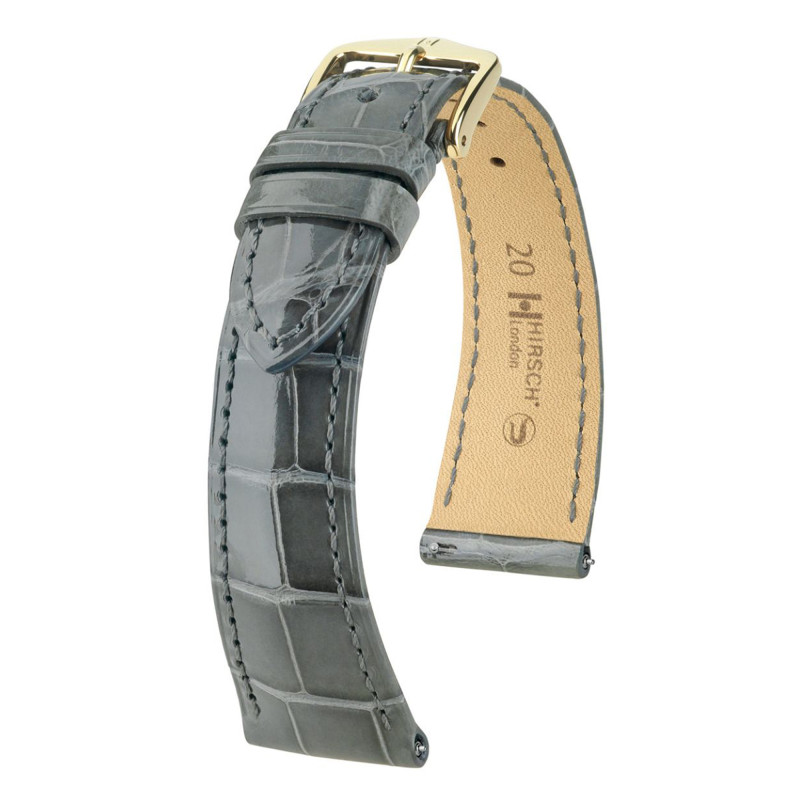 Bracelet Cuir London Gris Brillant 040730 - Hirsch