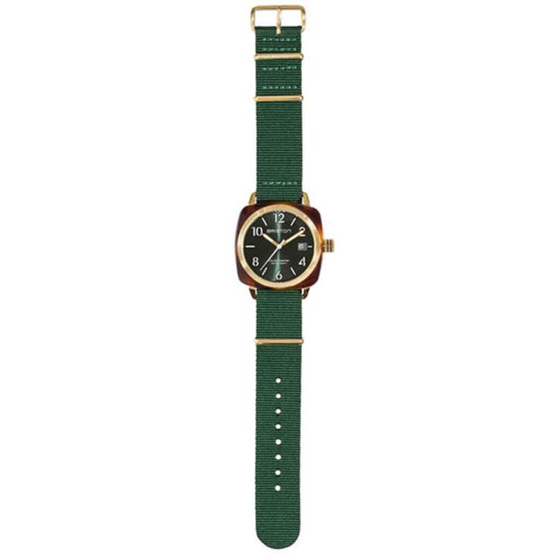 PROMO Montre Clubmaster HMS Gold Acétate Ecaille de tortue cadran vert - Briston OCARAT.COM BIJOUTERIE N°1