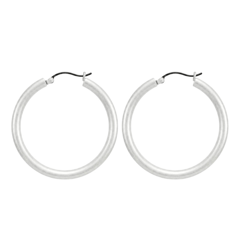 Boucles d'Oreilles Créoles en Argent 925, Diamètre 50 mm - Artemis