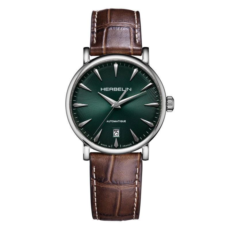 Montre Inspiration Automatique Acier Cuir Brun 2047AP16MA - Herbelin