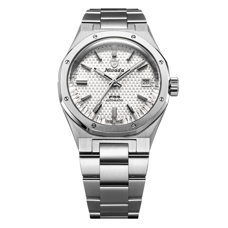 Montre F77 MKII Tressed Dial - White Dial - Nivada Grenchen